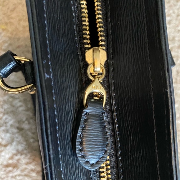 ralph lauren black leather purse authentic - Picture 8 of 10